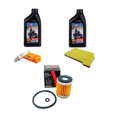 Imagem de Óleo + Filtro Óleo + Filtro Ar + Vela Fazer Lander Tenere250 - MOBIL