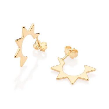 Imagem de Brincos banhado ouro 3x 24k 18k e 22k femininos meia argola pequenos r