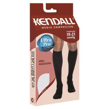 Imagem de Meia 3/4 Kendall Masculina Média Compressão 1802 - Branco, M, Branco