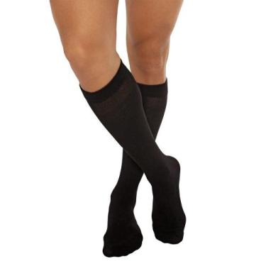 Imagem de Meia Kendall 3/4 Média Compressão Algodão Unisex Preto - M, Preto, M
