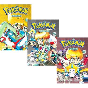 Imagem de Mangá Pokémon Emerald Minissérie Completa Em 3 Volumes - Panini