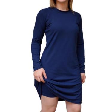 Imagem de Kit Vestido Comportado Saída De Praia + Short Evangélico Manga Longa P