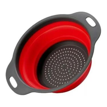 Imagem de Escorredor Alimentos Utensílios Silicone Retrátil Cozinha - TOP ÚTIL, 