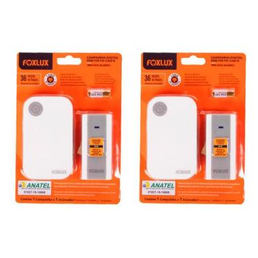 Imagem de Kit 2 Campainha Sem Fio a Pilha FX-CAD 6 Foxlux