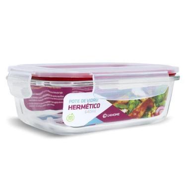 Imagem de Pote Vidro Hermético Marmita Mantimentos Fitness 640ml - U4home, Verme
