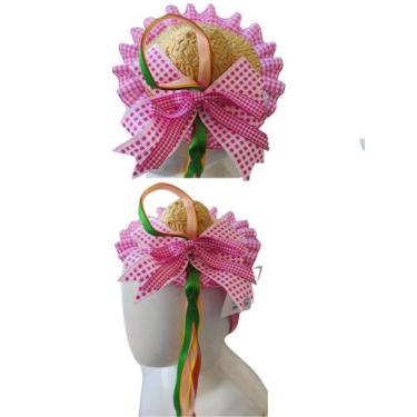 Imagem de Mini Chapéu Tiara Diadema Arco Enfeite para Cabelo Festa Junina São Jo