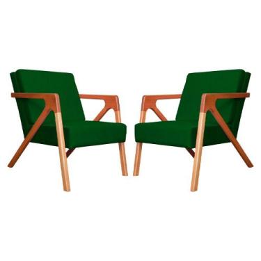 Imagem de Kit 02 Poltronas Decorativa Monalisa para Sala de Espera Suede Cores -