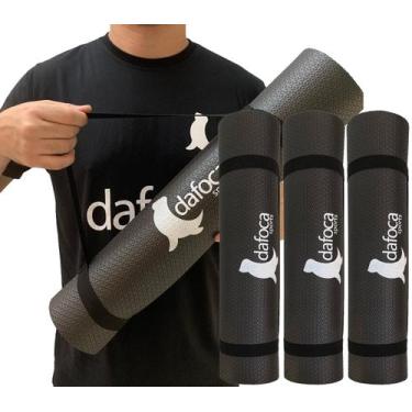 Imagem de Kit 3 Tapetes Yoga Mat e Exercícios 50x180cm 5mm DF1031 Preto Dafoca S