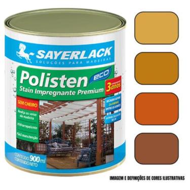 Imagem de Verniz Polisten Base Água Acqua Eco Sayerlack 900ml Cores, Imbuia