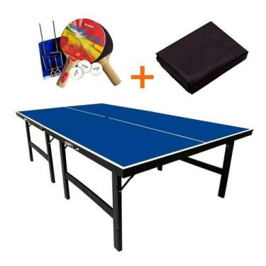 Imagem de MESA PING PONG MDF 18MM - KLOPF 1019 + KIT TÊNIS DE MESA - 5030 + Capa