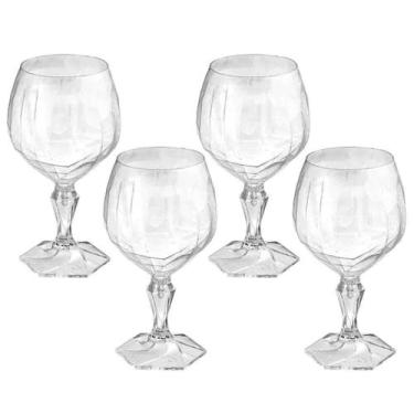 Imagem de Kit Com 4 Taças Para Drinks Gin 350ml Acrílico Transparente Tango UZ -