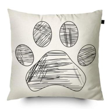Imagem de Almofada Algodão Estampada Pata 40x40cm Preto - FASTLAR