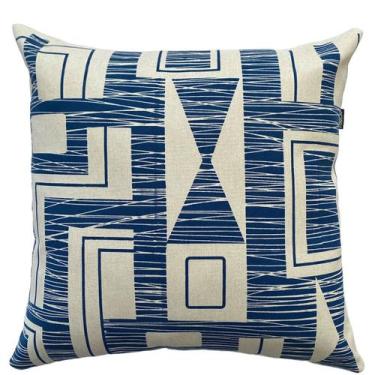 Imagem de Almofada Plaid Soft Azul 40x40cm - Serigrafada Frente e Verso - FASTLA