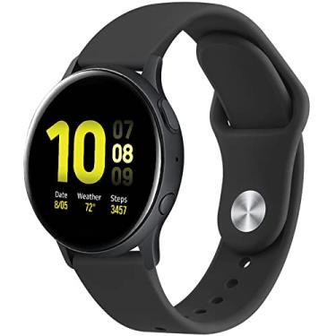 Imagem de Vancle Pacote com 4 pulseiras compatíveis com Samsung Galaxy Watch 6 de 40 mm e 44 mm, Galaxy Watch 6 Classic de 43 mm e 47 mm, pulseira de substituição esportiva de silicone macio de 20 mm para