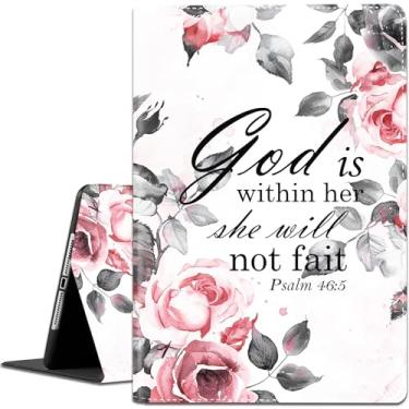 Imagem de Capa para iPad Mini 5 Geração 2019/Mini 4, Mini 3/2/1, Capa leve à prova de choque com Wake Up/Sleep Auto, para iPad Mini 5ª/4ª geração 7,9 polegadas - Flores Psalm46:5