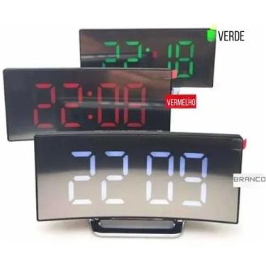 Imagem de Relógio Despertador de Mesa com Display Led e Função Alarme com Temper