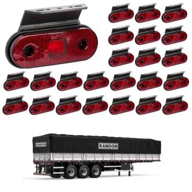Imagem de 24 Lanterna Lateral Randon LED Rubi c/ Suporte - Fio - DW Componentes