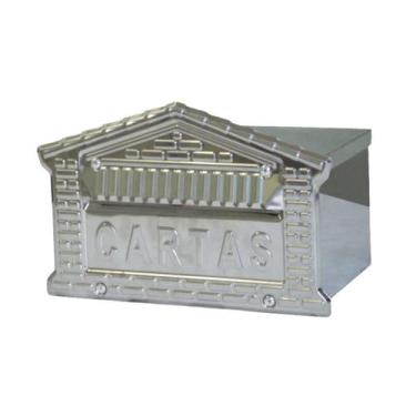 Imagem de Caixa de Correio Cartas Tijolinho Inox Embutir 15x21x12cm - Metal Mig