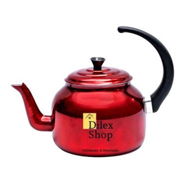Imagem de Bule Chaleira Grande Fervedor Alumínio Para Chá Café Leite - DI ALUMIN