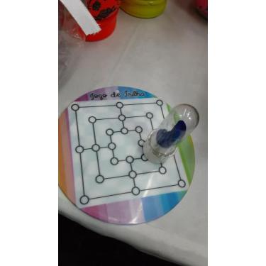 Imagem de Jogo dama e trilha em material plástico - Dudaiartes , 24cm de diâmetr