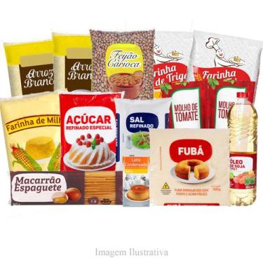 Imagem de Cesta Básica De Alimentos Economica Amizade 10,3 Kgs - São Rubens