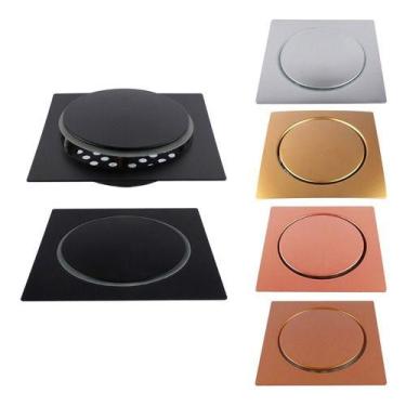 Imagem de Ralo Click 10x10 Cm Inteligente Cores Em Aço Inox Banheiro - Confiança