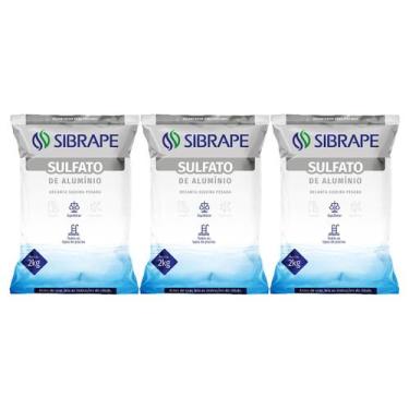 Imagem de Kit 3x Sulfato De Alumínio Sibrape Decantador Impurezas 2kg, Sulfato d