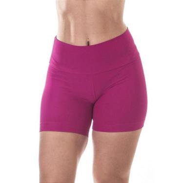 Imagem de Shorts Poliamida Básico Proteção UV50+ Rosa Feminino Academia - Adora!