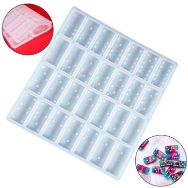 Imagem de Molde De Silicone Jogo Dominó Com Resina Cor Incolor Epóxi - Things Ne