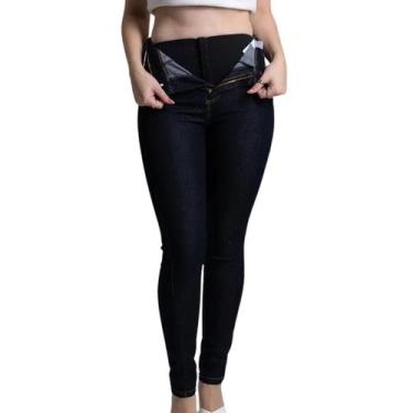 Imagem de Calça Jeans Feminina Sawary Super Lipo Sarja Com Cinta Modeladora Cint
