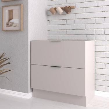 Imagem de Balcão 2 Gavetões com Gaveta Auxiliar sem Tampo com Rodapé Puxador 150mm Ipanema CabeCasa MadeiraMadeira Branco