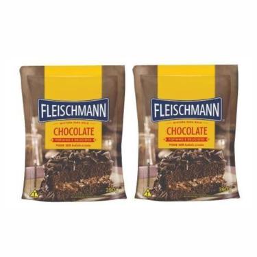 Imagem de Kit mistura para bolos sabor chocolate 390g com 2 unidades - fleischma