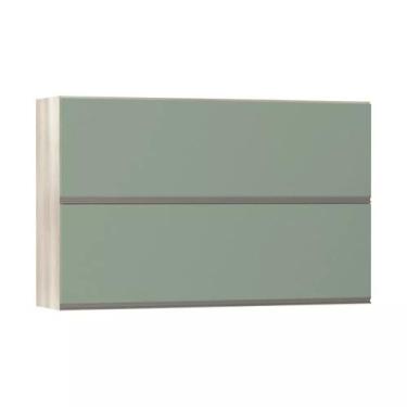Imagem de Armário Basculante Duplo Luciane 120cm 2 Portas Luci, Legno Crema/Verd