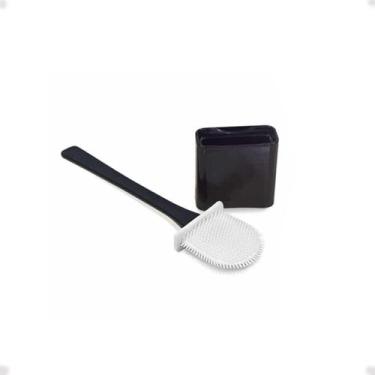 Imagem de Escova Sanitária Silicone Vaso Privada de Banheiro Suporte 25915PM arq