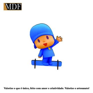 Imagem de Totens de Mesa Menino Pocoy 20cm Displays Aniversário Mdf Adesivado - 