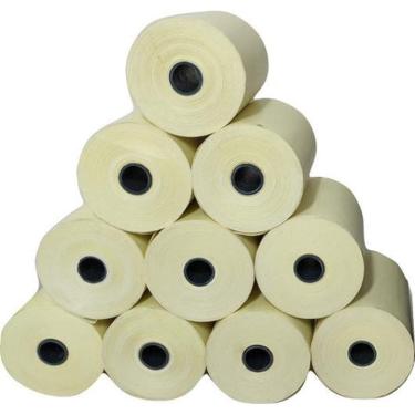 Imagem de Kit 30 Bobinas Térmicas Pdv 80X30 Amarelas Impressora