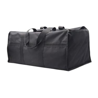 Imagem de ＫＬＫＣＭＳ Sacola transportadora de toras, suporte de lenha, resistente, durável, sacola de lenha, tote de toras de lenha, suporte de, lareira, preto