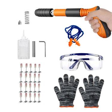Imagem de Pistola de Fixação Finca Pino com 20 Rebites e Kit de Segurança Redução de Recuo Maleta de Transporte Ferramenta de Fixação Finca Pino