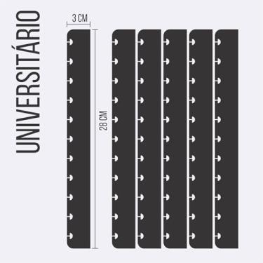 Imagem de Kit 03 Pares Filetes Conectores para Capas de Sistema de disco Inteligente em Plástico PP Cristal (Universitário - 28x3cm)
