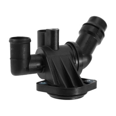 Imagem de Motoforti Termostato de carro Conjunto de carcaça do termostato do refrigerante do motor para Audi A4 Quattro 2005-2009 L4 2.0L Plástico No.06D121111G Preto Durável