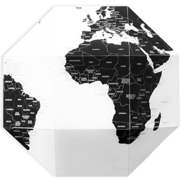 Imagem de Forest & Twelfth Dearworld, O Globo Pinável com 50 Pins, Mapa 3D para Decoração de Casa, Negócios e Escritório, Papel Grosso de Qualidade Premium, Monta Em Segundos, Presente Perfe (, Preto/Branco)