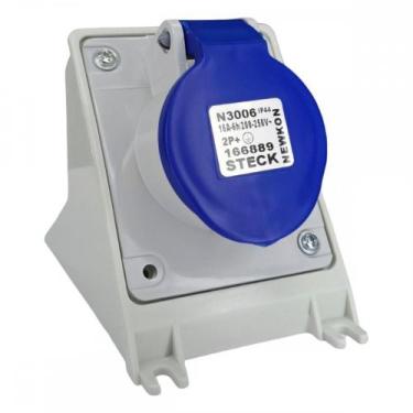 Imagem de Tomada Industrial Sobrepor Steck Newkon 2 Polos+Terra 200V. A 250V. 16