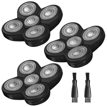 Imagem de Lâminas de reposição para homens carecas, barbeador de cabeça wotdmu, pacote com 3