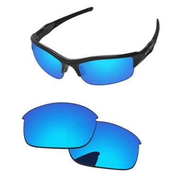 Imagem de PapaViva Lentes de reposição para óculos de sol Oakley Flak Jacket OO9008 63 mm, Azul gelo, Flak Jacket