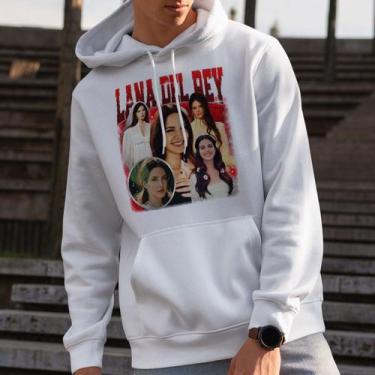 Imagem de Moletom Canguru Unissex Lana Del Rey Grapgic Red Cantoria Americana Po