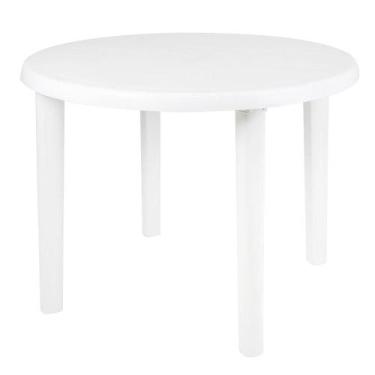 Imagem de Mesa Mor 15151451 Plástica Redonda Desmontável, BRANCO