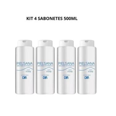 Imagem de KIT 4 - Sabonete Antisséptico Pielsana com PHMB - 500ml - DBS
