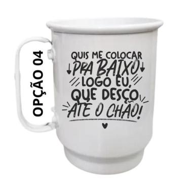 Imagem de Caneca Alumínio 500ml Quis me colocar pra baixo, logo eu que - LARANJA