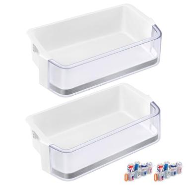 Imagem de [Pacote com 2] DA97-13805B Caixa de prateleira de porta de geladeira atualizada compatível com peças de prateleira de porta de geladeira Samsung RF28HFEDBSR RF28HFEDTSR RF28HFEDBBC PS9604332 AP5915161