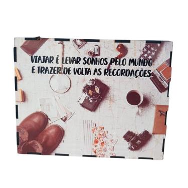 Imagem de Cofre Nosso Destino Desafio Juntar Dinheiro Viagem Junte 20 Mil Em Mdf